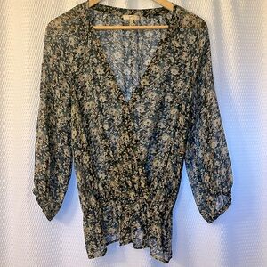 🤍 Joie 100% Silk V-Neck Blouse